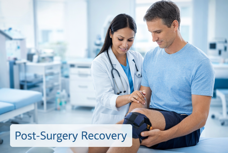 Post-surgery rehab illustration